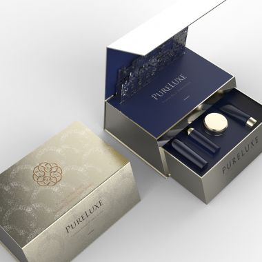 銀色磨砂護(hù)膚品包裝盒